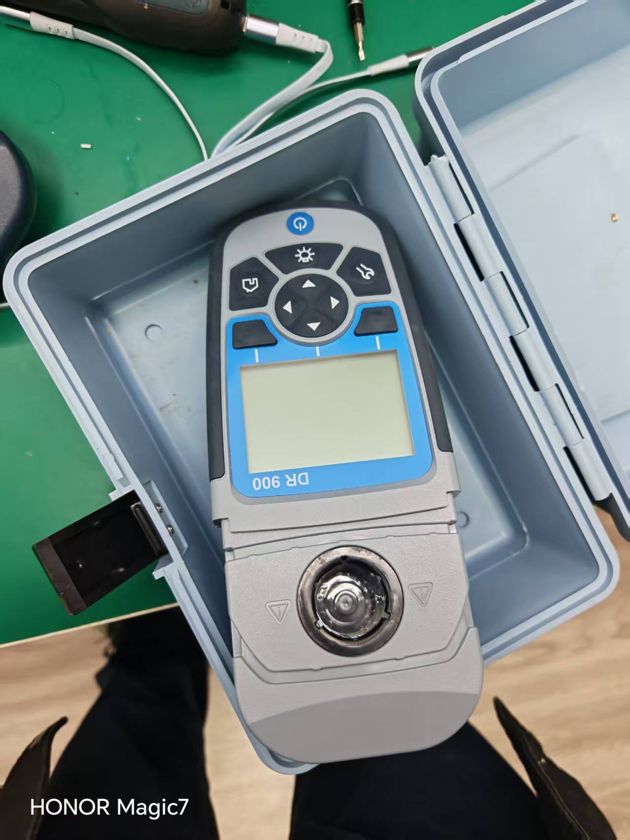 Sample compartment in a supplied stock photo