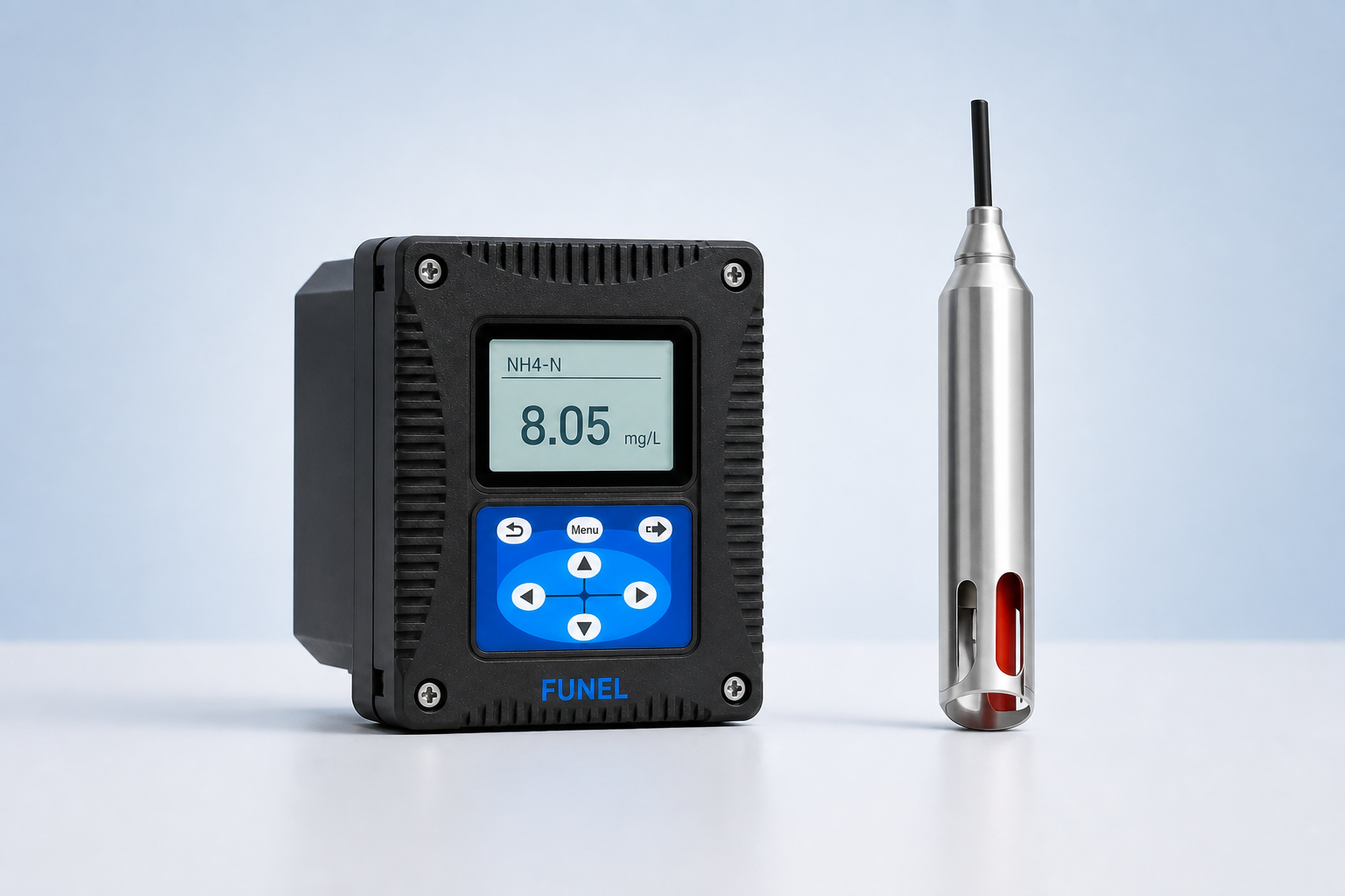 PINH3-500 black FUNEL transmitter and compact integrated ammonia sensor