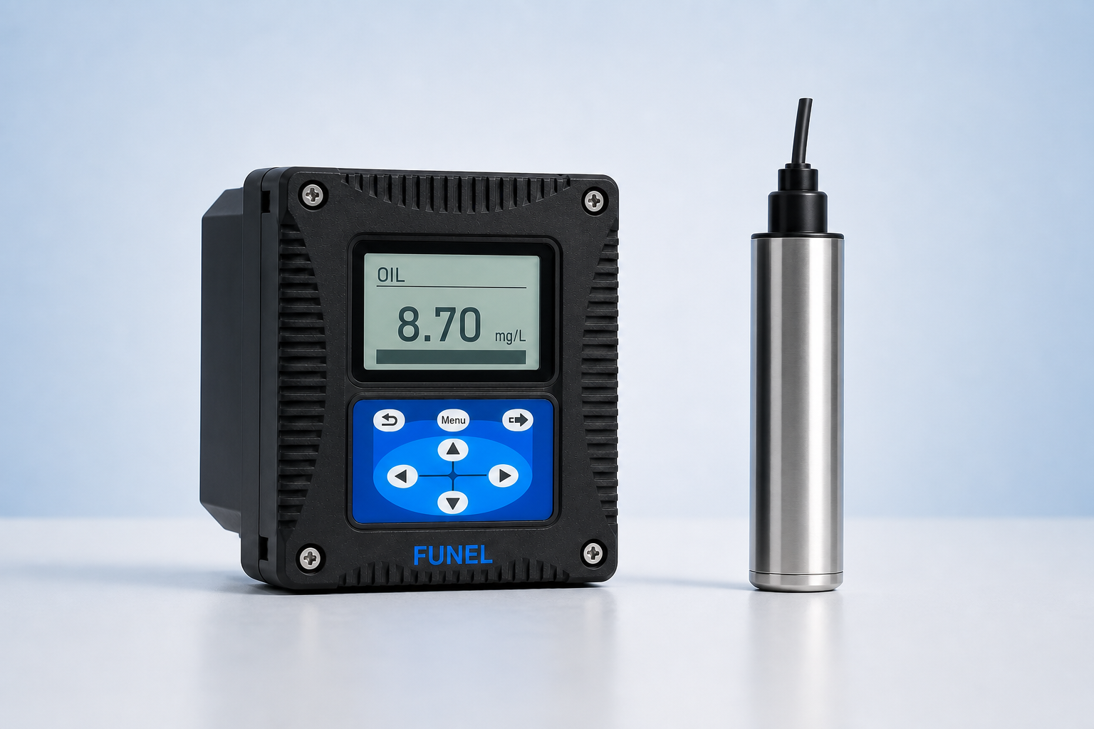 POIL-700 black FUNEL transmitter and oil-in-water sensor