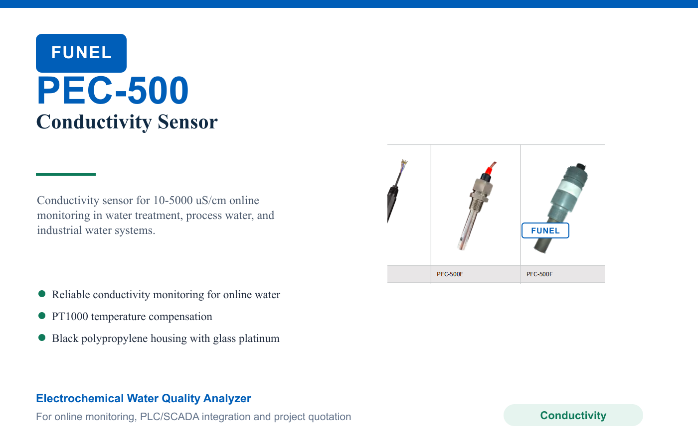 PEC-500 Conductivity sensor